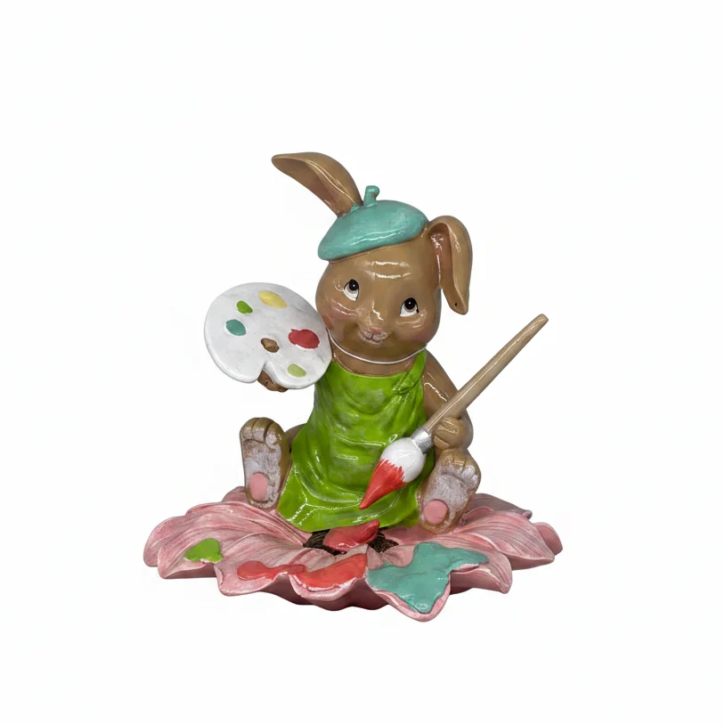 Arpimex AR-Coniglio Pittore su Fiore Rosa 15×15×15cm