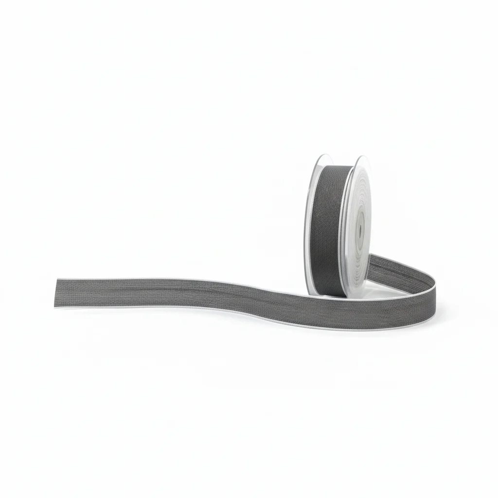 Arpimex Nastro Nancy Grigio Opaco Rifiniture Bianche 25 mm 20 mt
