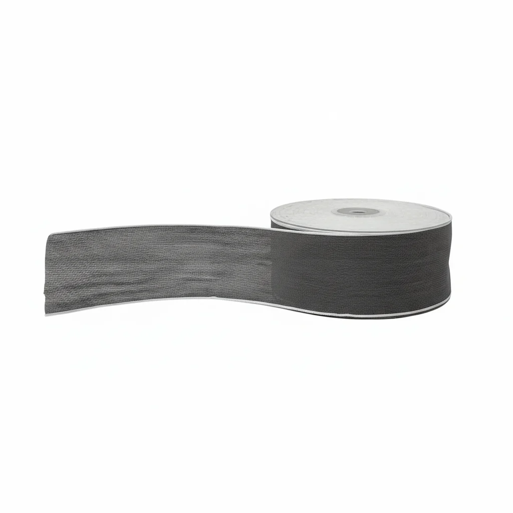 Arpimex Nastro Nancy Grigio Opaco Rifiniture Bianche 40 mm 20 mt