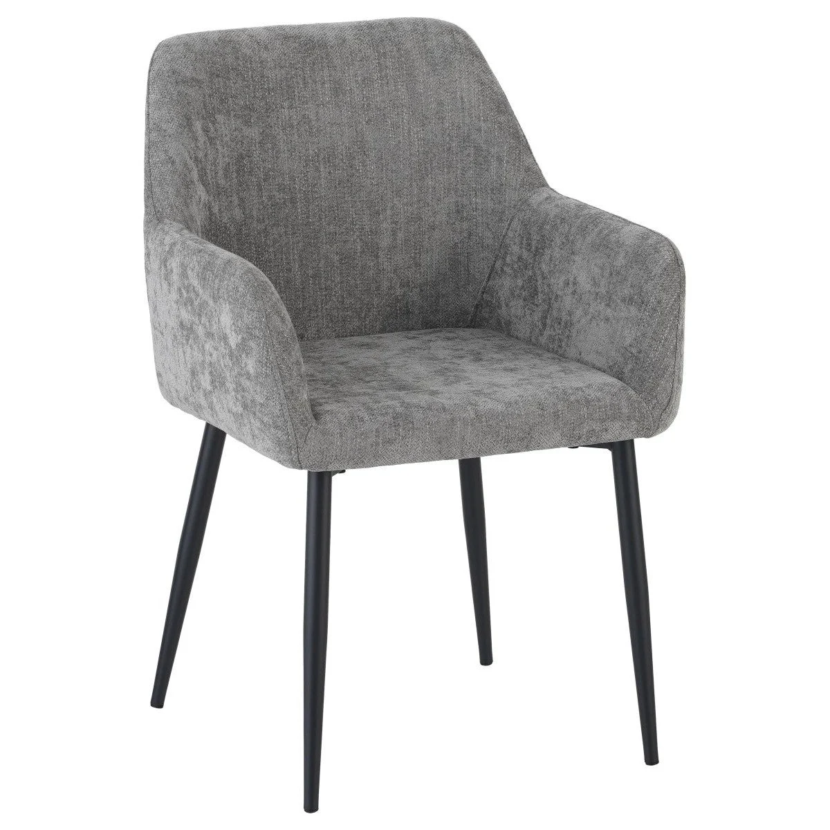 Dimo Poltrona Shirley in Tessuto Tortora con Gambe in Metallo – Poltrona Design Elegante