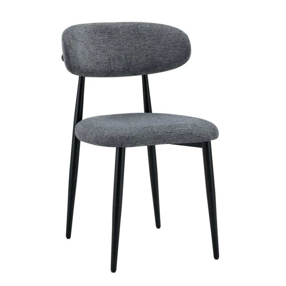 Dimo Sedia Alma in Poliestere con Gambe in Metallo Nere – Sedia Design Moderna e Resistente