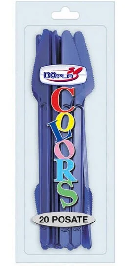Dopla Coltelli Monouso Blu Plastica 20 pz