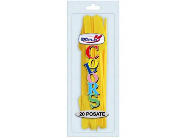 Dopla Coltelli Monouso Gialli Plastica 20 pz