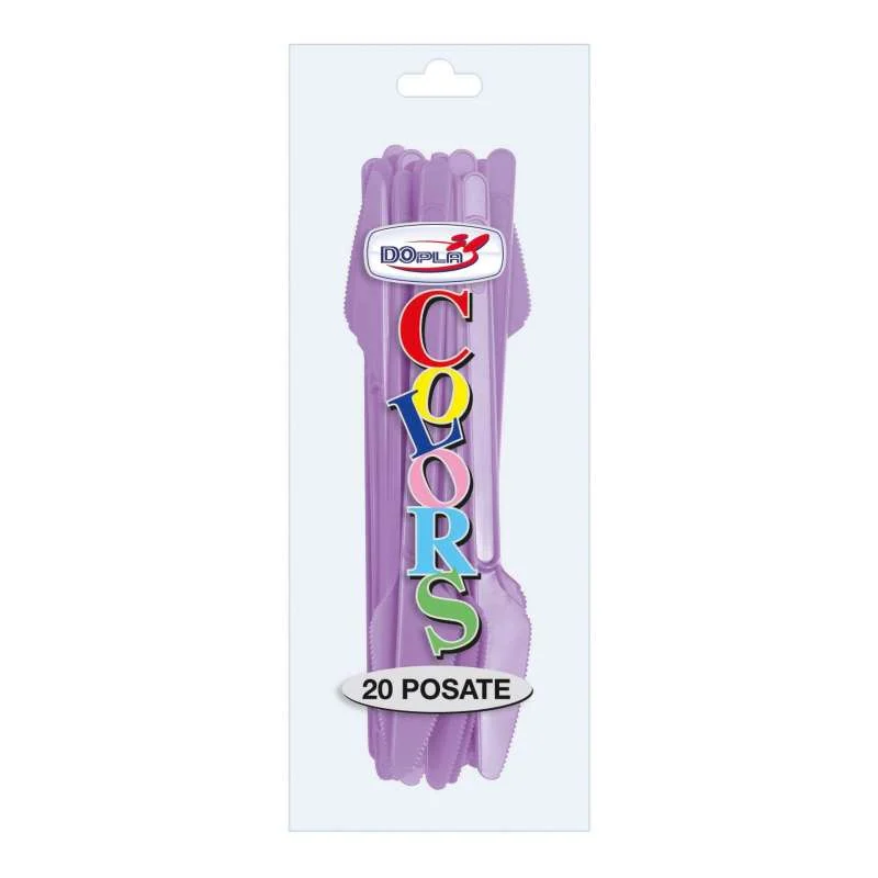 Dopla Coltelli Monouso Lilla Plastica 20 pz
