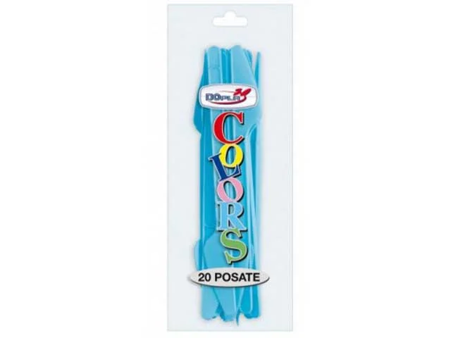 Dopla Coltelli Monouso Turchese Plastica 20 pz