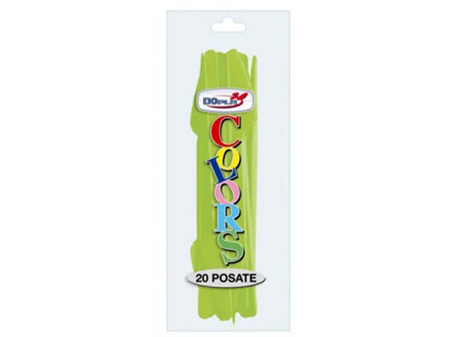 Dopla Coltelli Monouso Verde Acido Plastica 20 pz