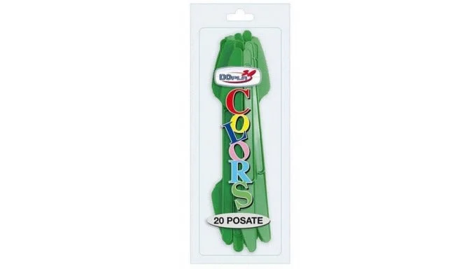 Dopla Coltelli Monouso Verdi Plastica 20 pz
