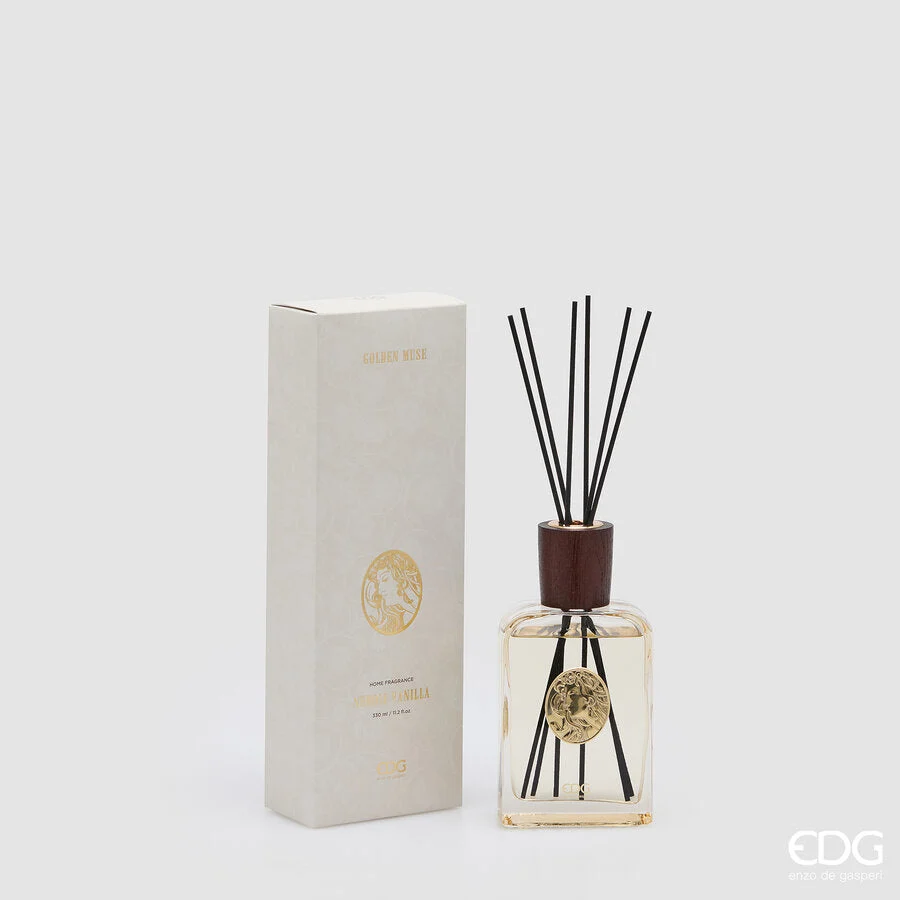 EDG Enzo De Gasperi Profumatore Ambiente Bottiglia Diva 330 ml Neroli Vaniglia – Diffusore Fragranza Design Elegante