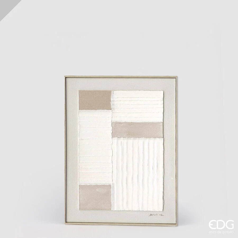 EDG Enzo De Gasperi Quadro Abstract Rettangolare Dune 80 x 60 Cm – Decorazione Parete Design Moderno Casa