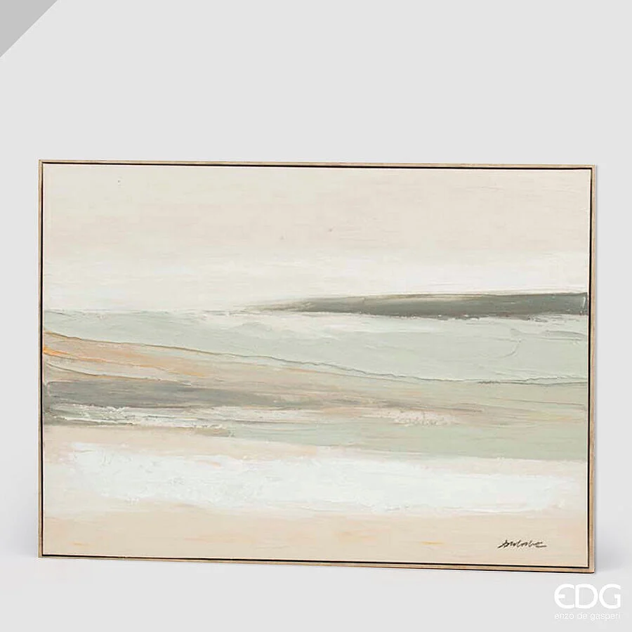 EDG Enzo De Gasperi Quadro Abstract Rettangolare Misty Lake 120 x 90 Cm – Decorazione Parete Design Moderno Casa