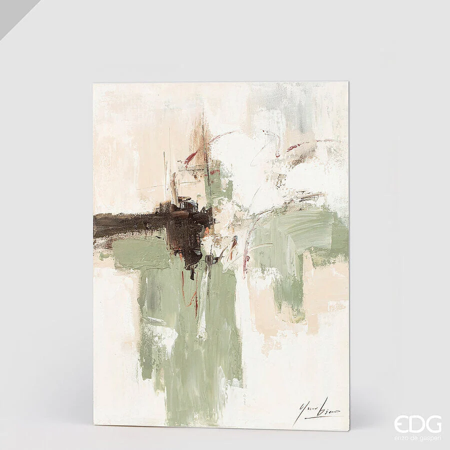 EDG Enzo De Gasperi Quadro Abstract Rettangolare Prati 120x90 cm – Decorazione Parete Design Moderno Casa