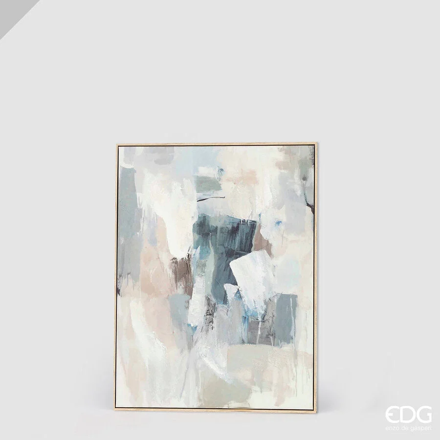 EDG Enzo De Gasperi Quadro Abstract Rettangolare Sky 80 x 60 Cm Blue – Decorazione Parete Design Moderno Casa