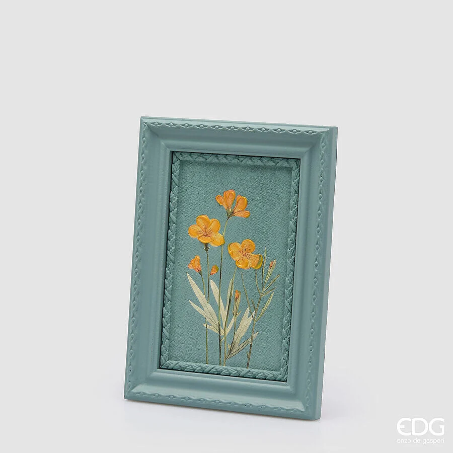 EDG Enzo De Gasperi Quadro Rettangolare con Fiori Verde 36 x 26 Cm – Decorazione Parete Design Moderno Casa