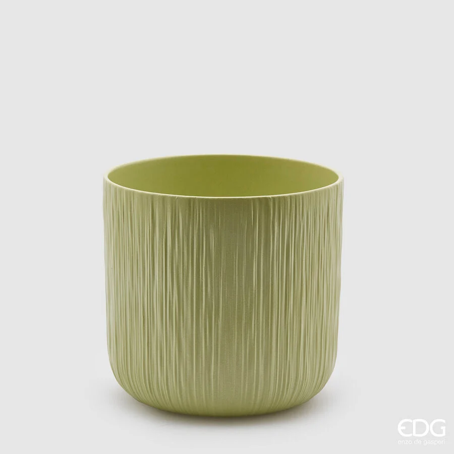 EDG Enzo De Gasperi Vaso Gen Aqua Ceramica Rilievo 18 cm