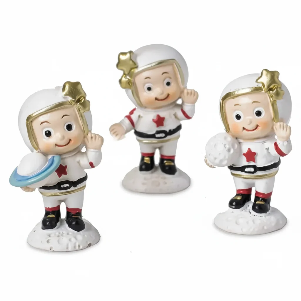 Etm Astronauta Spazio Figurina Resina 6 cm