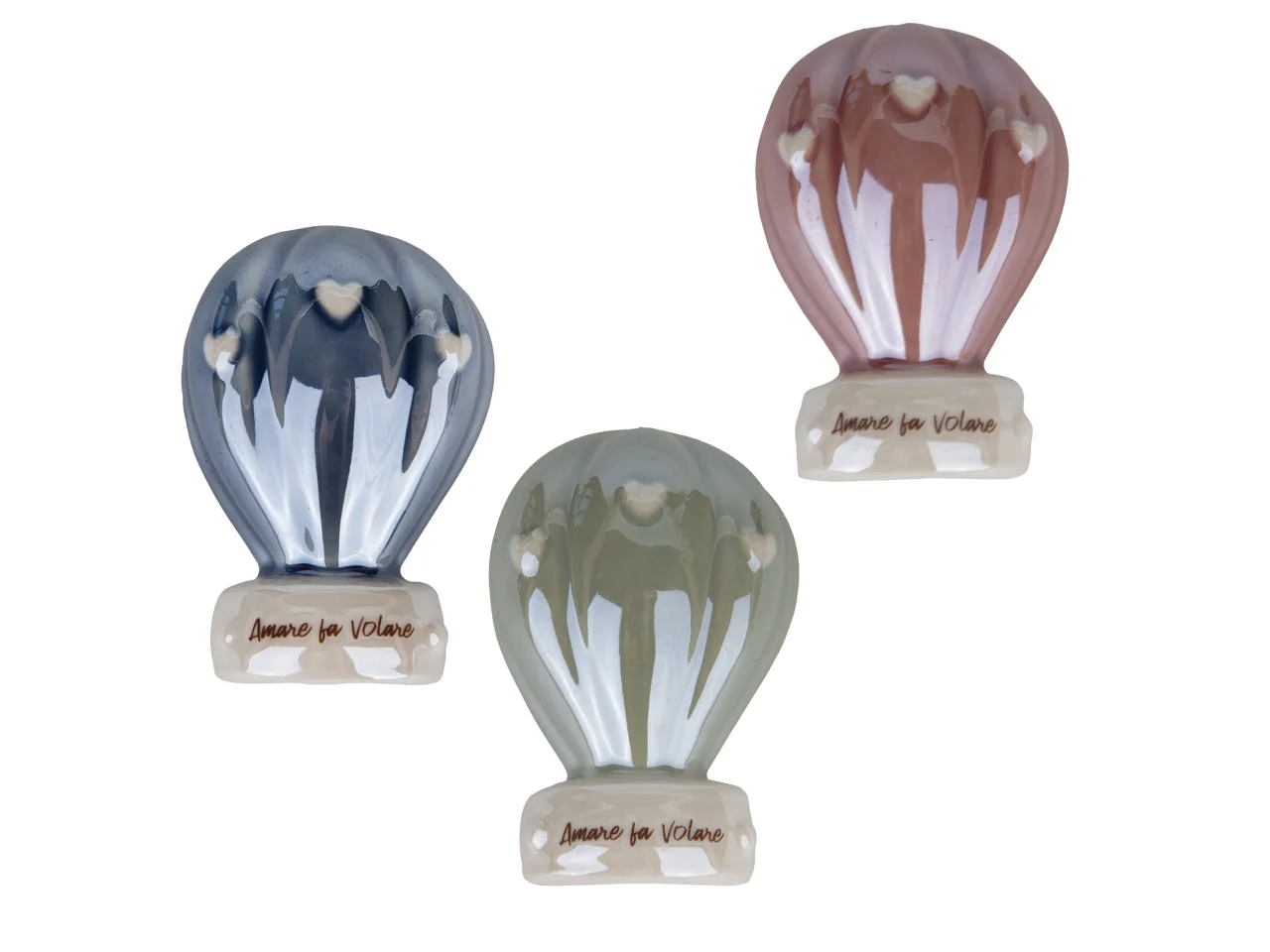 Etm Balloon Magnete Mongolfiera Porcellana 6,5 cm