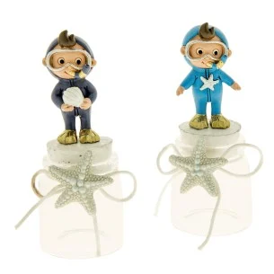 Etm Barattolo Sub Porta Confetti Resina 11 cm Bomboniera