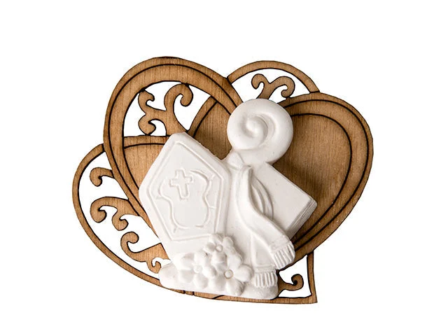 Etm Gesso Cresima Cuore Bianco 5,5 cm 12 pz
