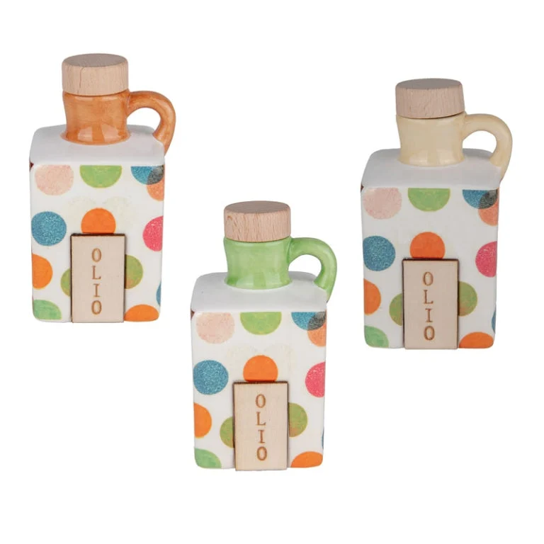 Etm Oliera Pois Ceramica H.12 cm 160 ml Assortita