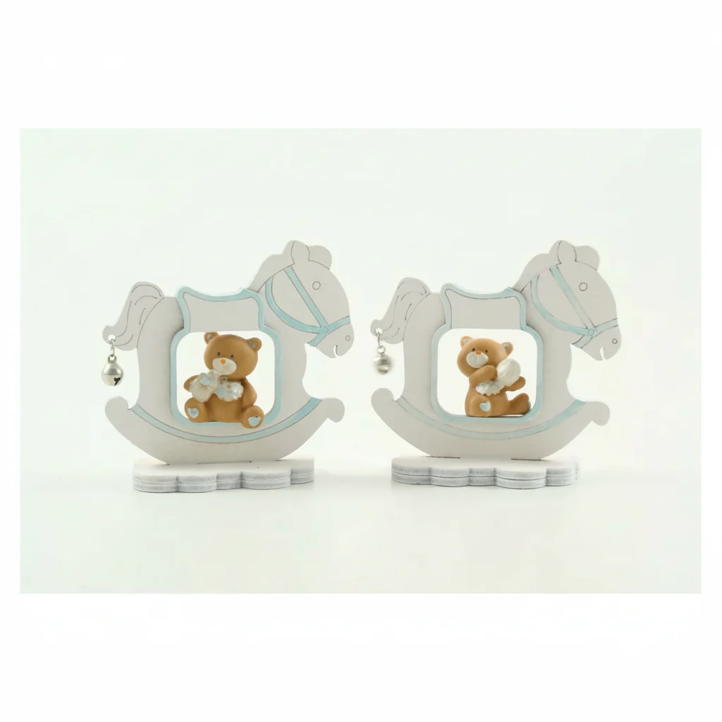 Etm Orso Cavalluccio Cielo Resina 9 cm – Conf. 12 pz