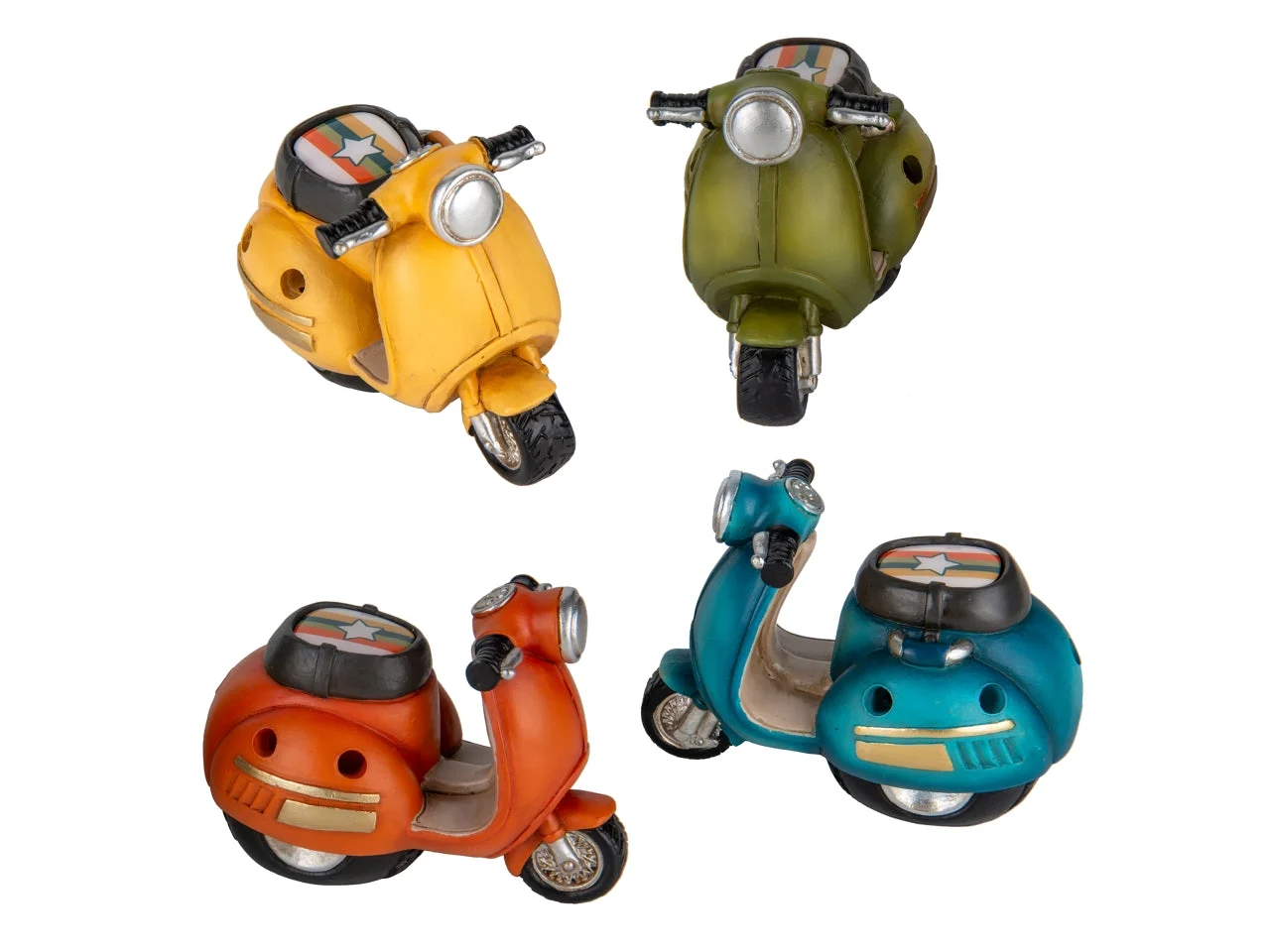 Etm Speed Scooter LED Resina Assortita H 11 cm 4 Varianti
