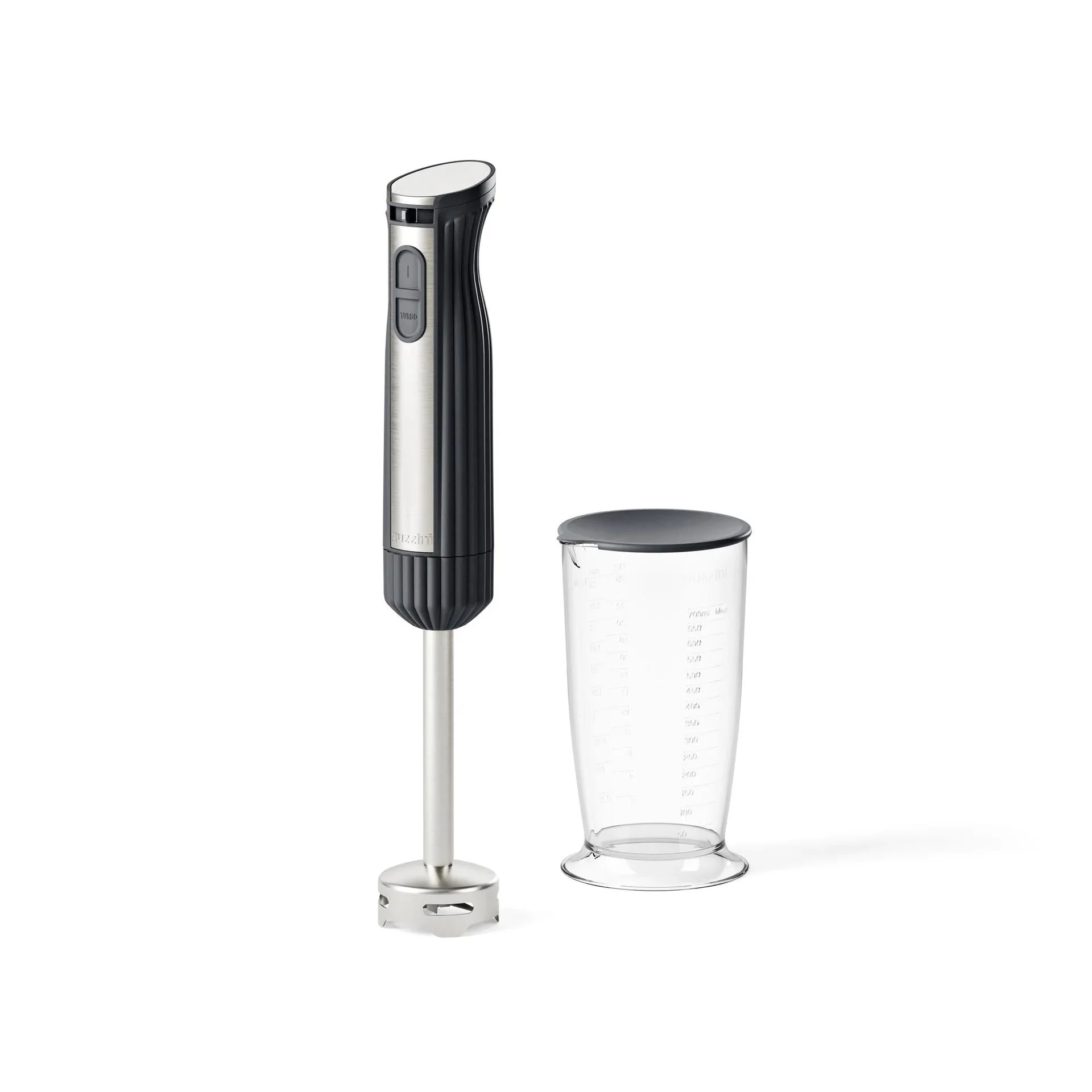 GUZZINI Frullatore a Immersione con Bicchiere Graduato e Coperchio Sous Chef Antracite – Mixer Design Moderno per Cucina