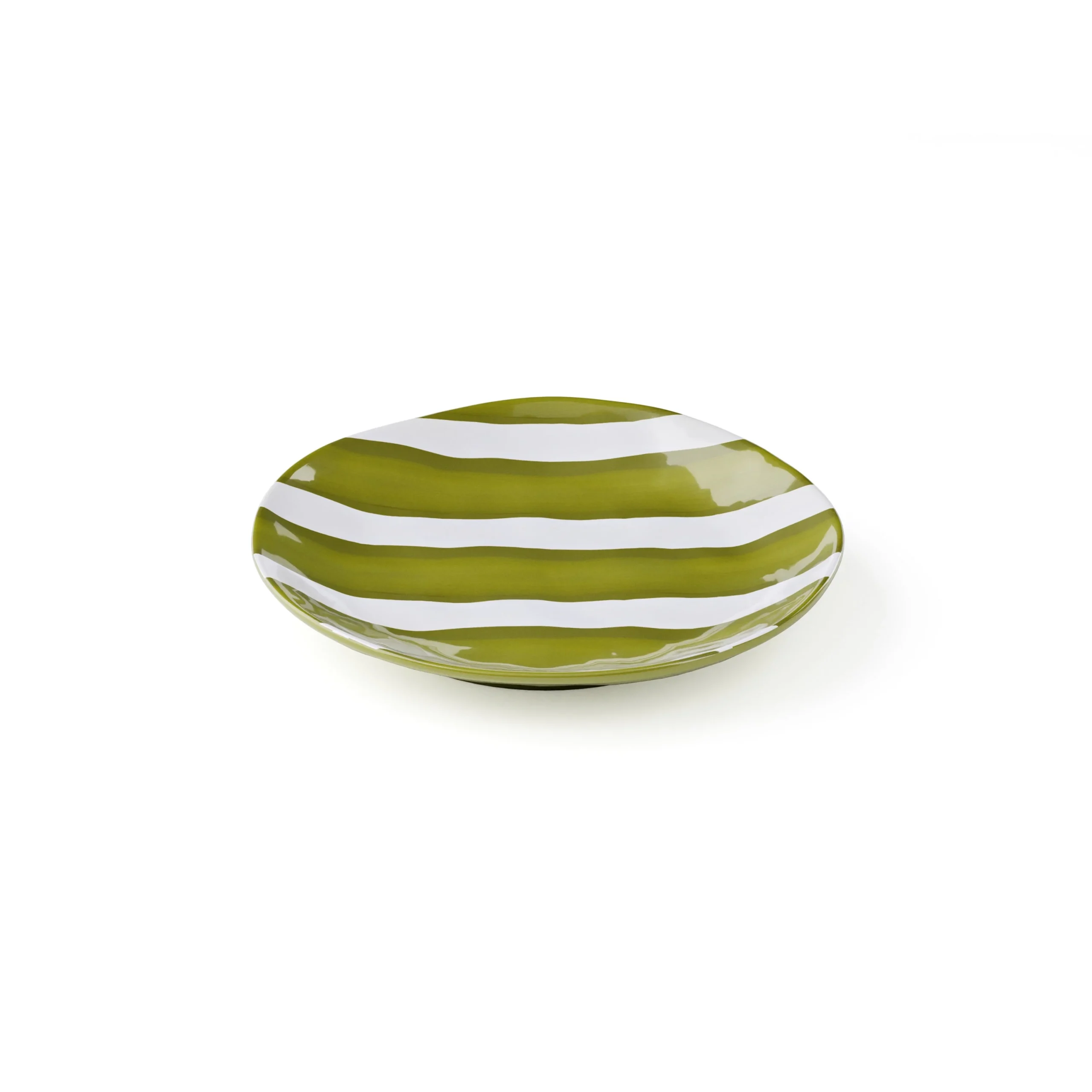GUZZINI Piatto Dessert Riviera Melamina D 21,5 Cm Bianco Verde