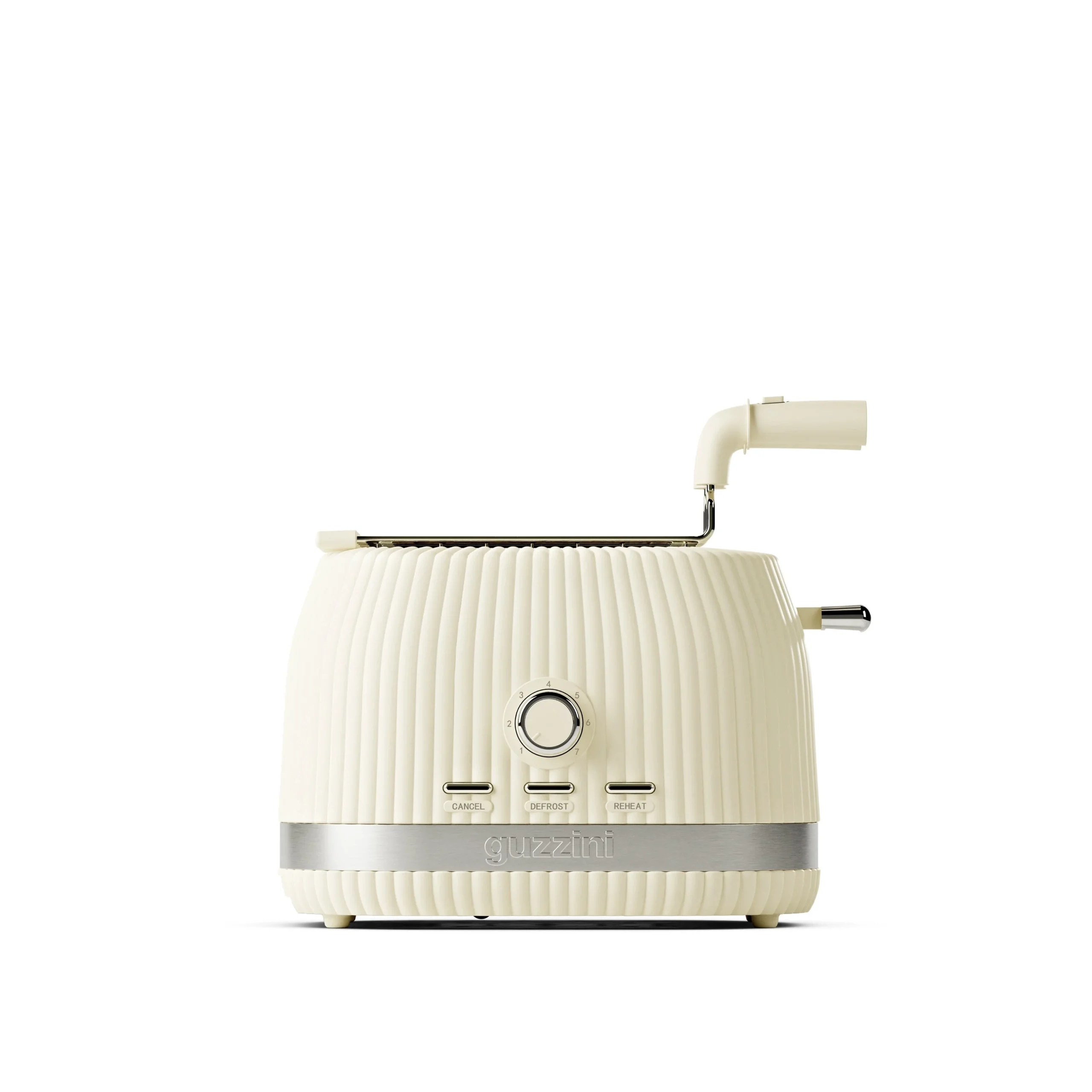 GUZZINI Tostapane con Pinze Richiudibili Sous Chef Crema – Tostapane Design Pratico per Cucina