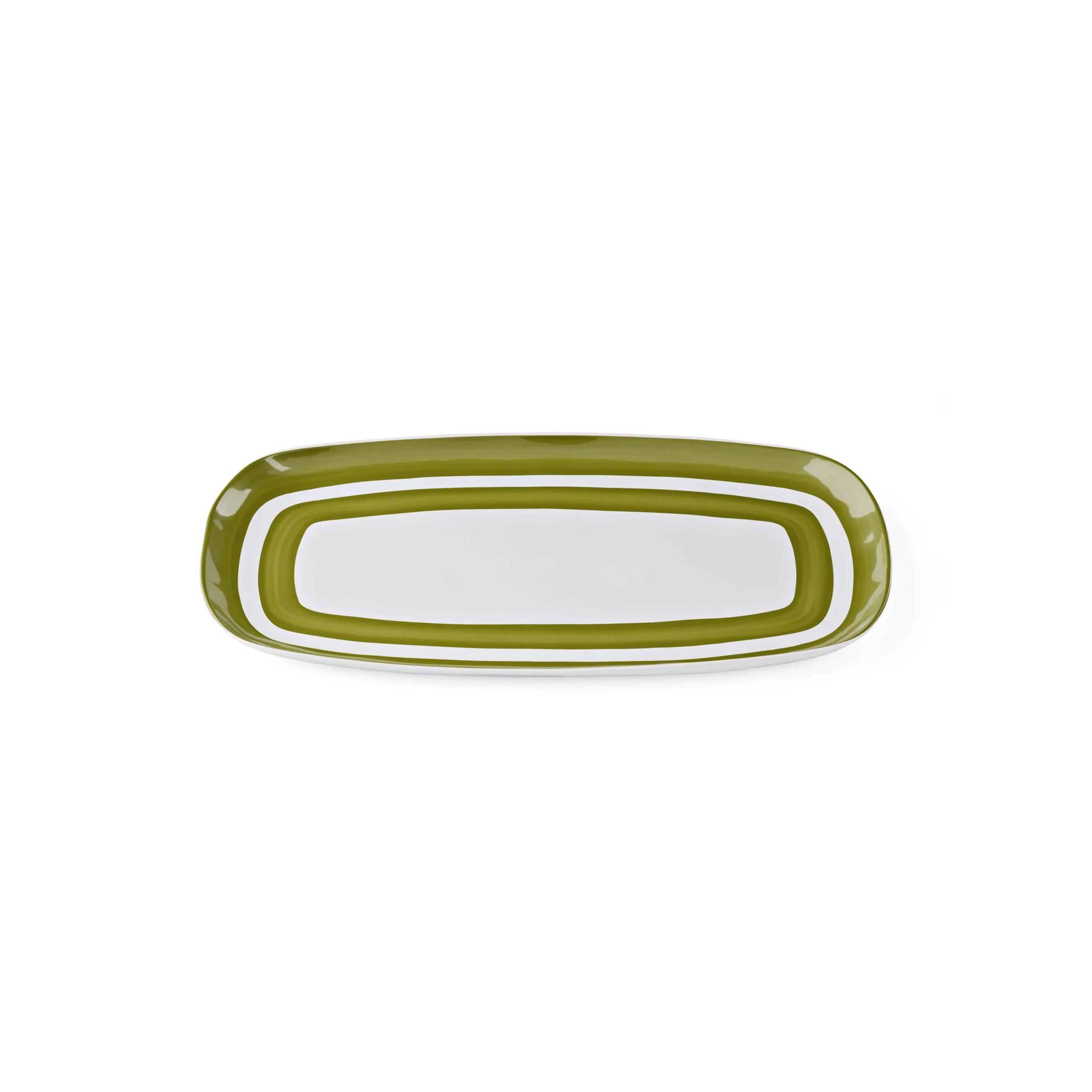 GUZZINI Vassoio L Riviera Melamina 43 x 23,5 Cm Bianco Verde