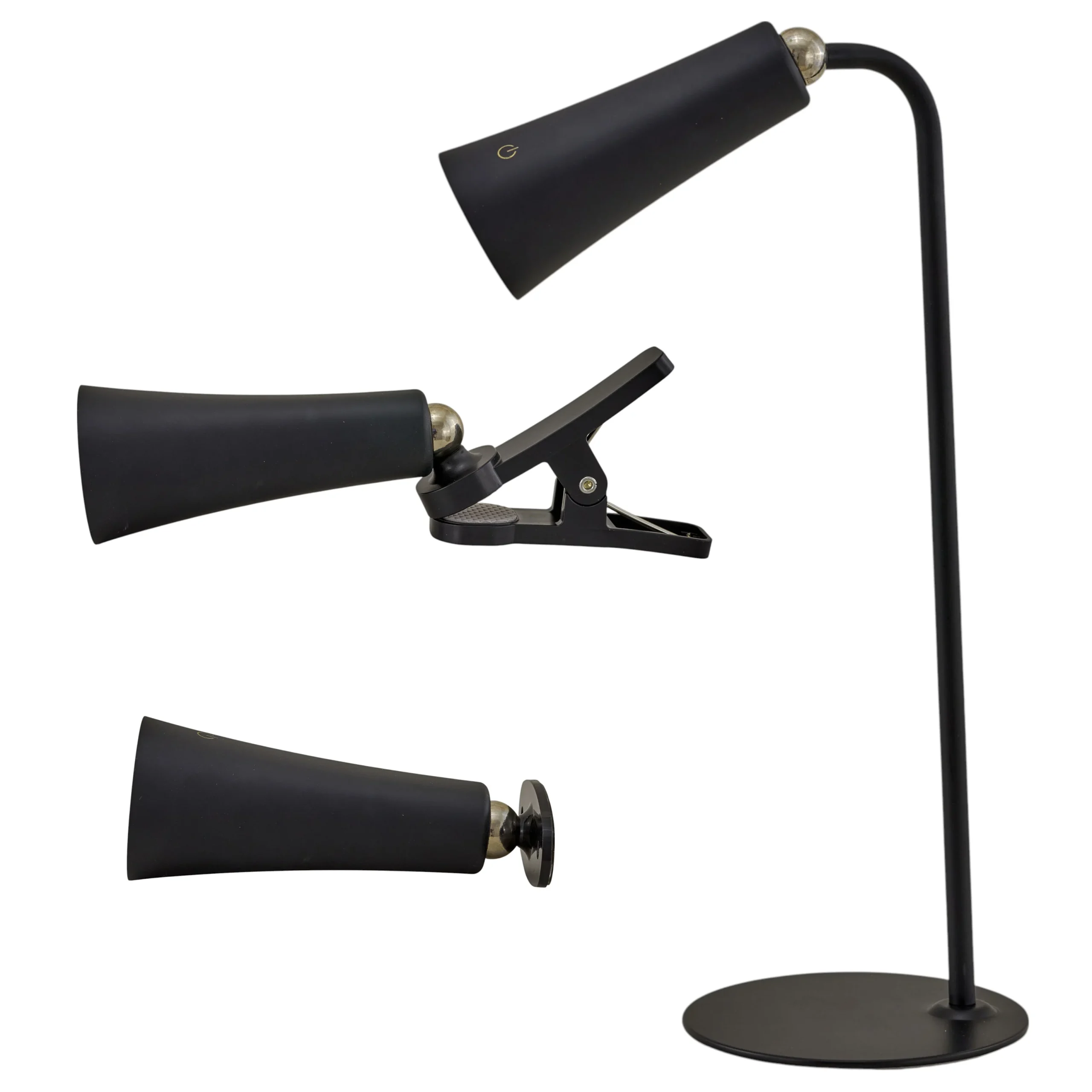 L'Arcolaio Lampada Triangle da Lettura a led 14,5 x 6,5 x 38,2 Cm Nero