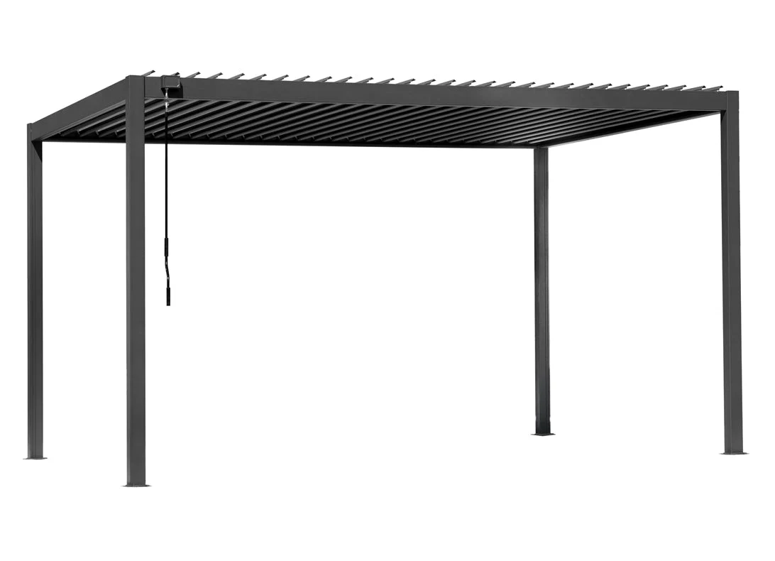 L'Arcolaio Pergola Bioclimatica Garage 3x4 m Antracite Alluminio