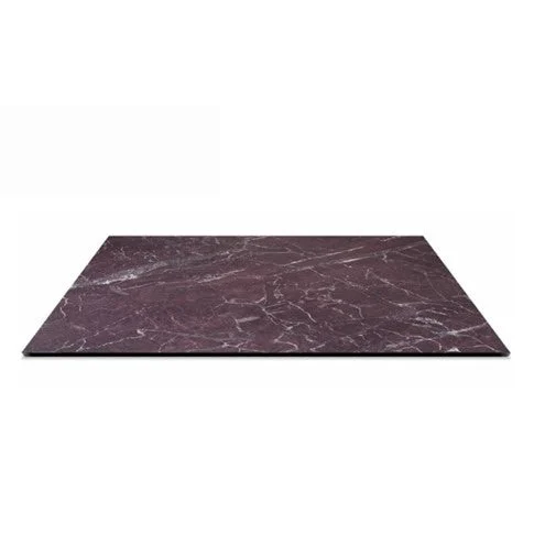 L'Arcolaio Piano HPL 80x80 Blood Stone Velvet Bordeaux 10mm Made in Italy
