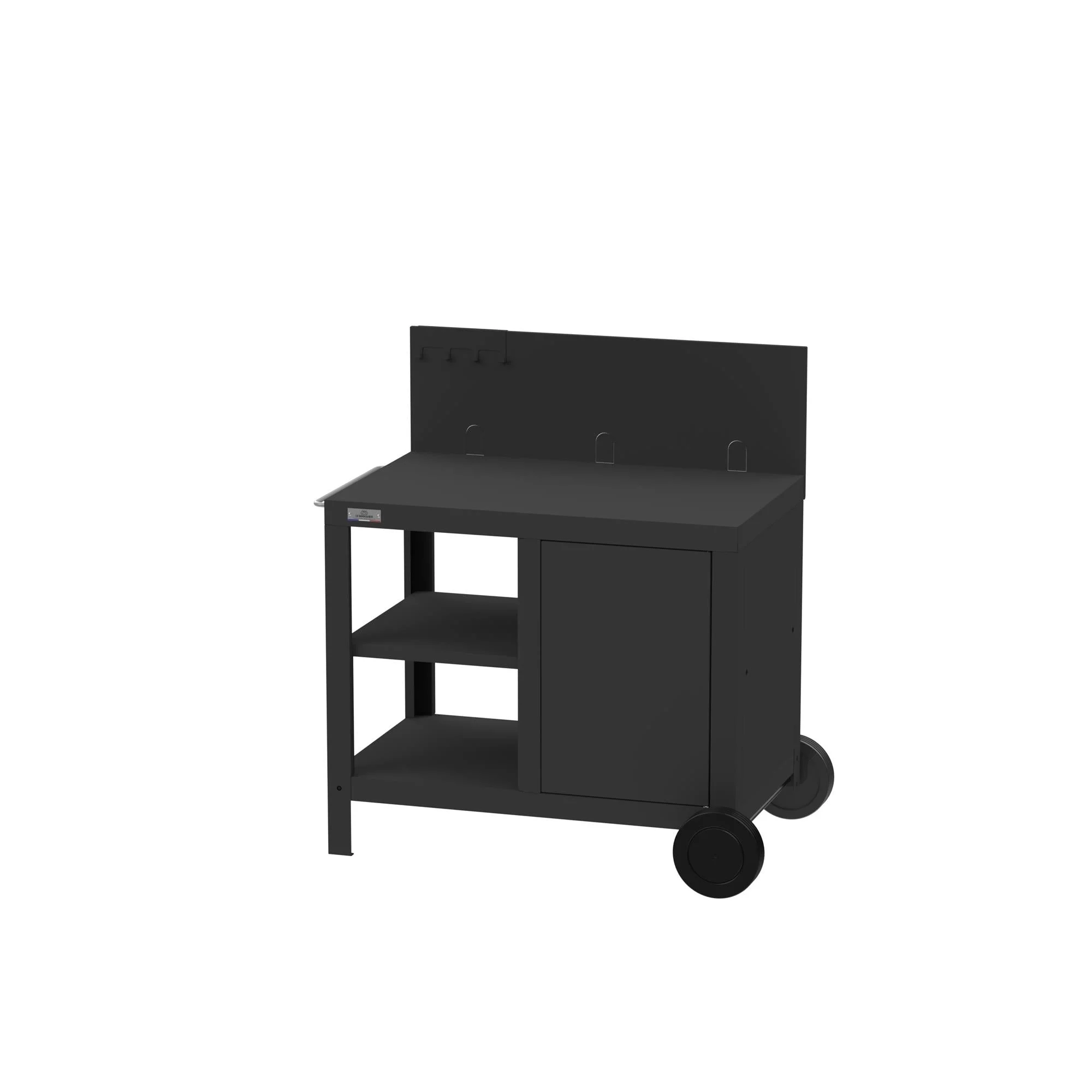 Le Marquier Carrello Desserte Allure Nero per Plancha 45–75 Cm – Mobile Supporto Cucina Outdoor