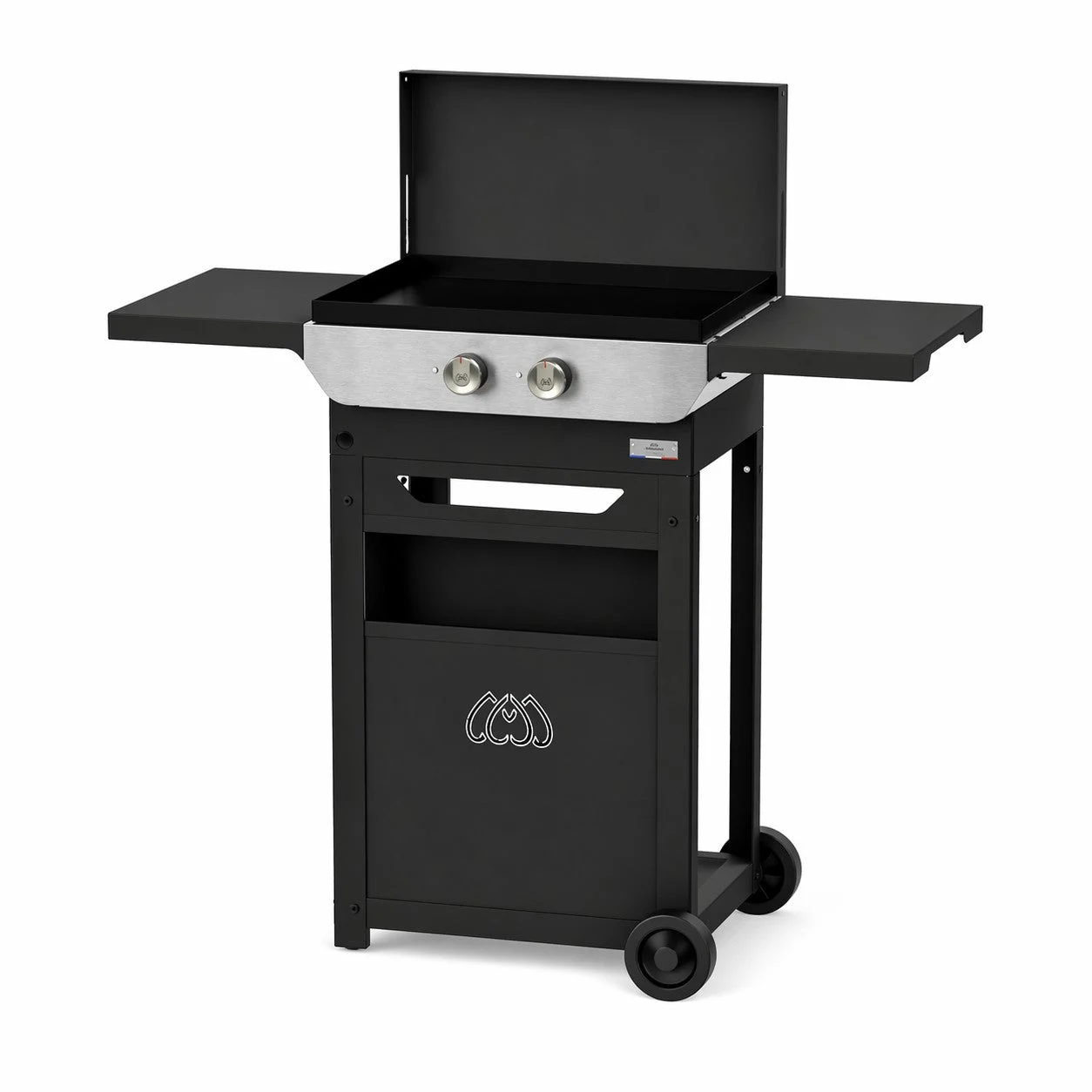 Le Marquier Original 260 Duo Plancha Elettrica con Carrello Nero - Barbecue a piastra