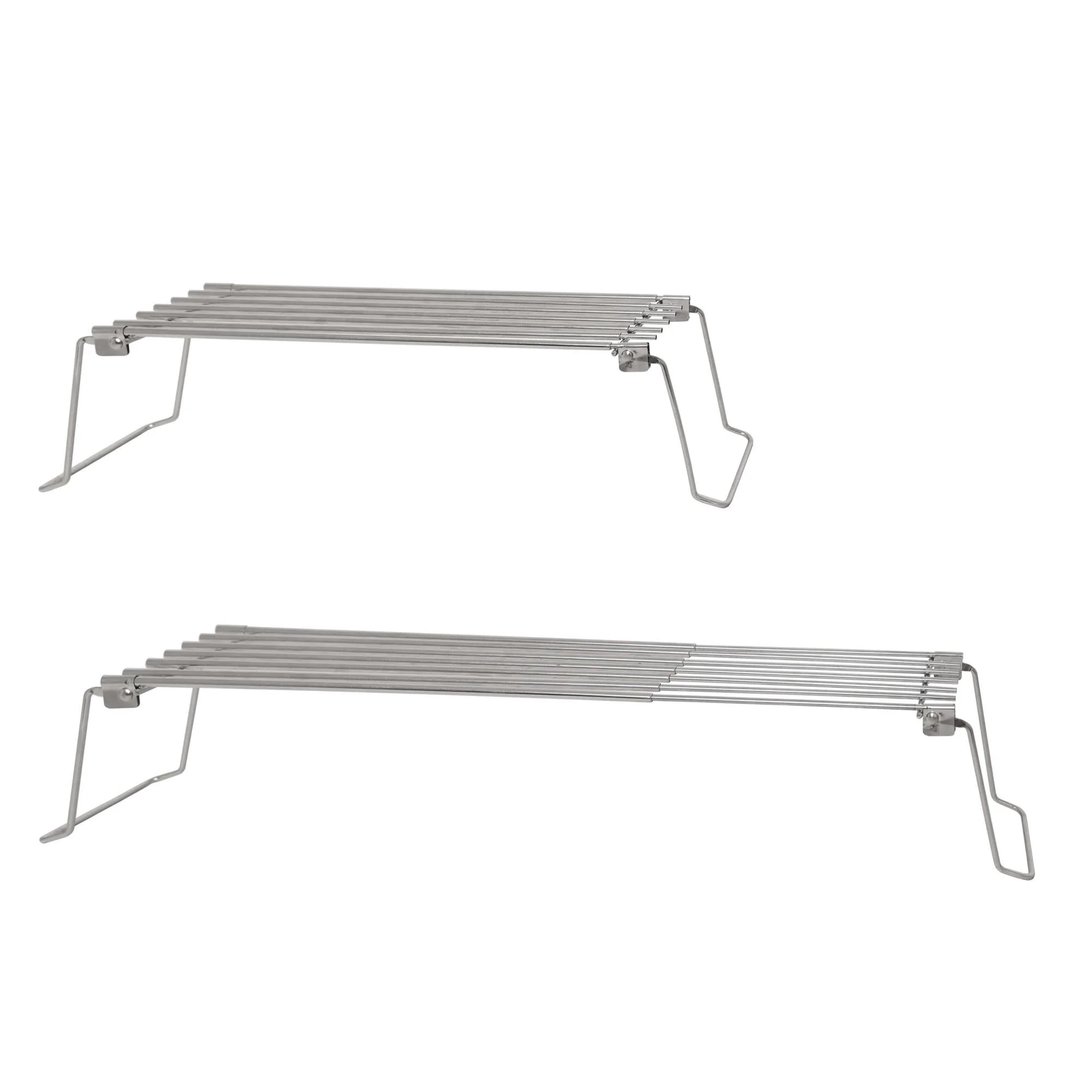 Le Marquier Repose-Aliments Supporto Plancha Scorrevole Inox 36–63 cm Argento