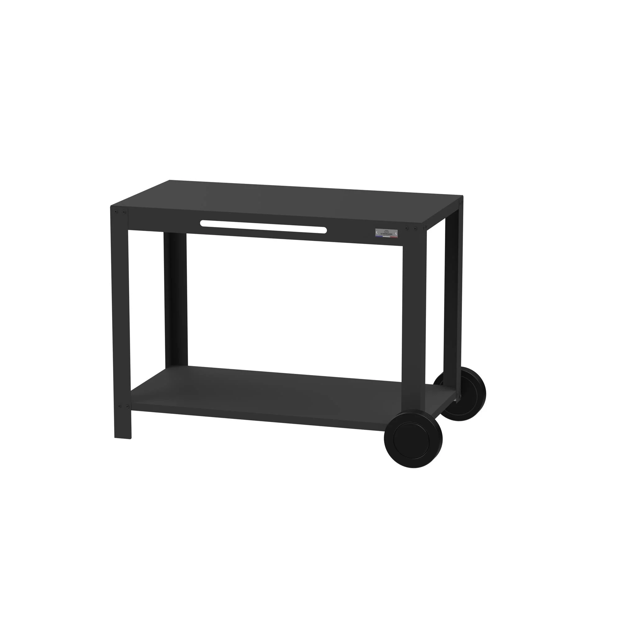 Le Marquier Table Desserte 110 XL Nero Acciaio Carrello Outdoor
