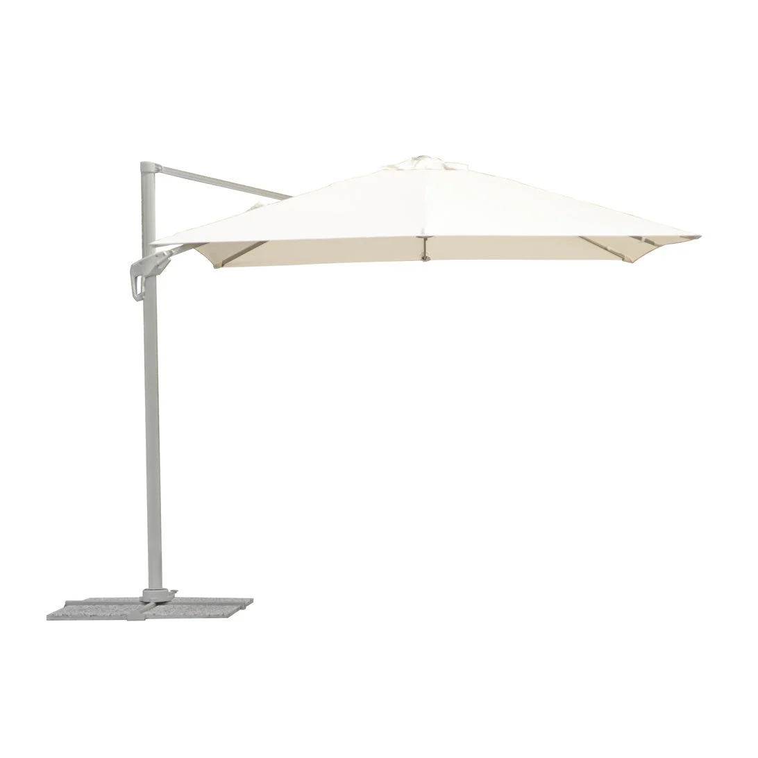 Moia Greenwood Ombrellone Colorado 3 x 4 m in Alluminio Seta– Ombrellone Outdoor con Telo in Poliestere Ecrù Design Moderno