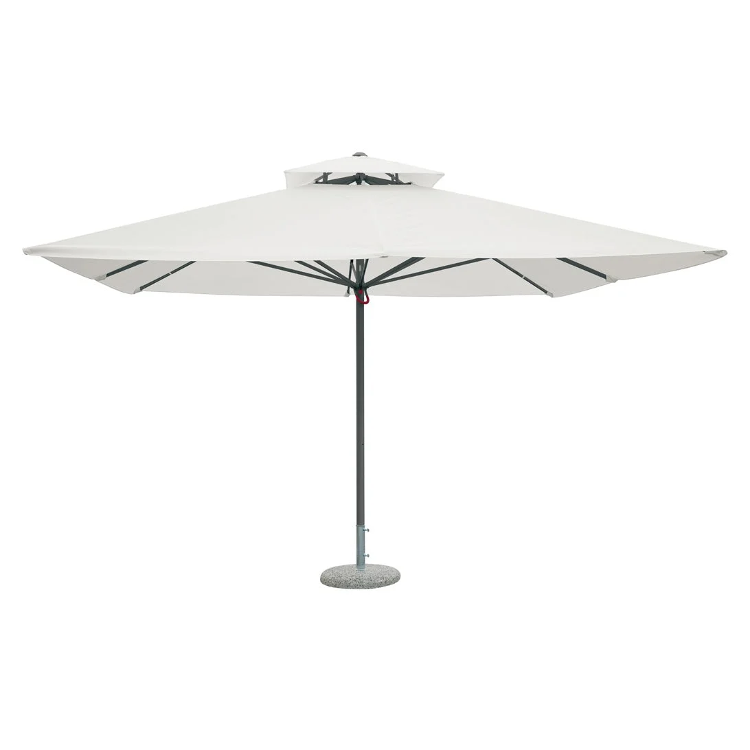 Moia Greenwood Ombrellone Push-Up Antracite Ecrù 4×4 m Ø60