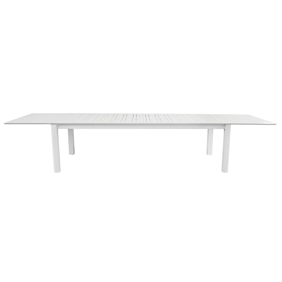 Moia Greenwood Tavolo Santorini Allungabile 265/330/398x110 Cm Alluminio Bianco – Tavolo Outdoor Design Moderno Estensibile