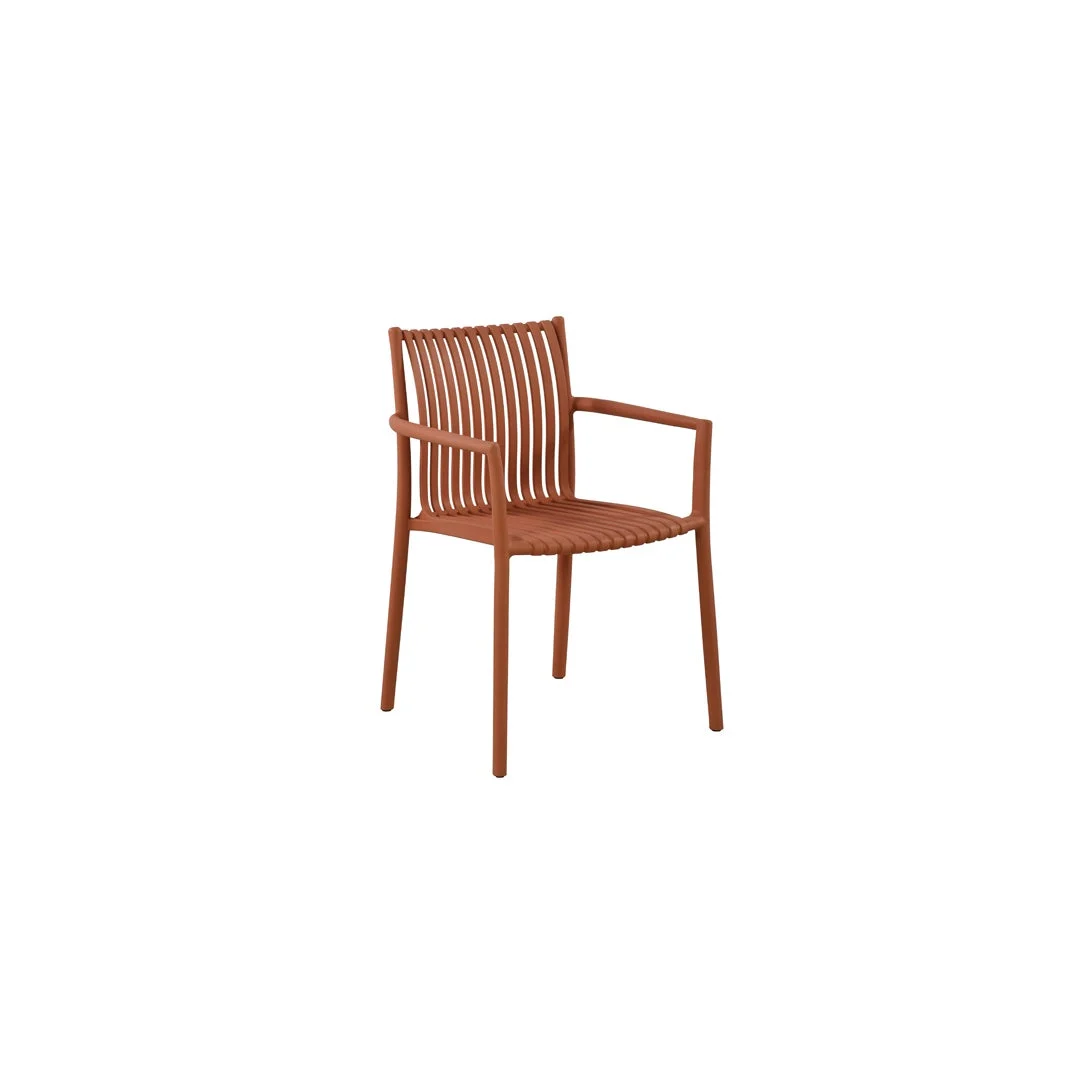 Moia Greenwood Sedia Siena Mattone Listelli Impilabile 56×82