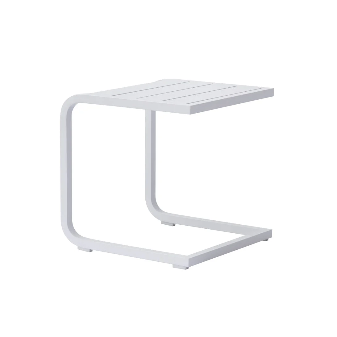 Moia Greenwood Tavolino Alluminio Bianco Dogato 40×40 cm