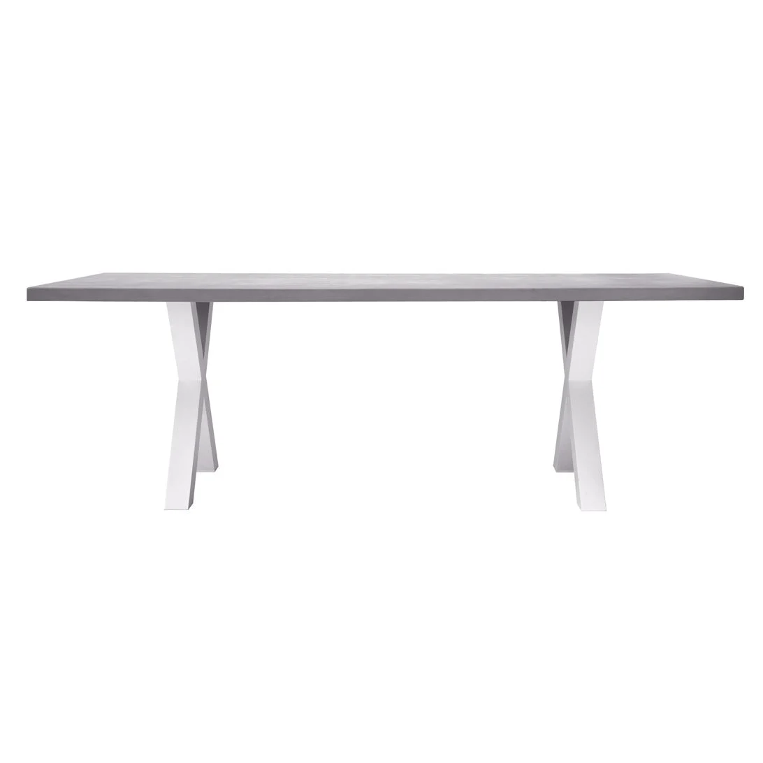 Moia Greenwood Tavolo Amantea Bianco Resina Grigio 220×100 cm