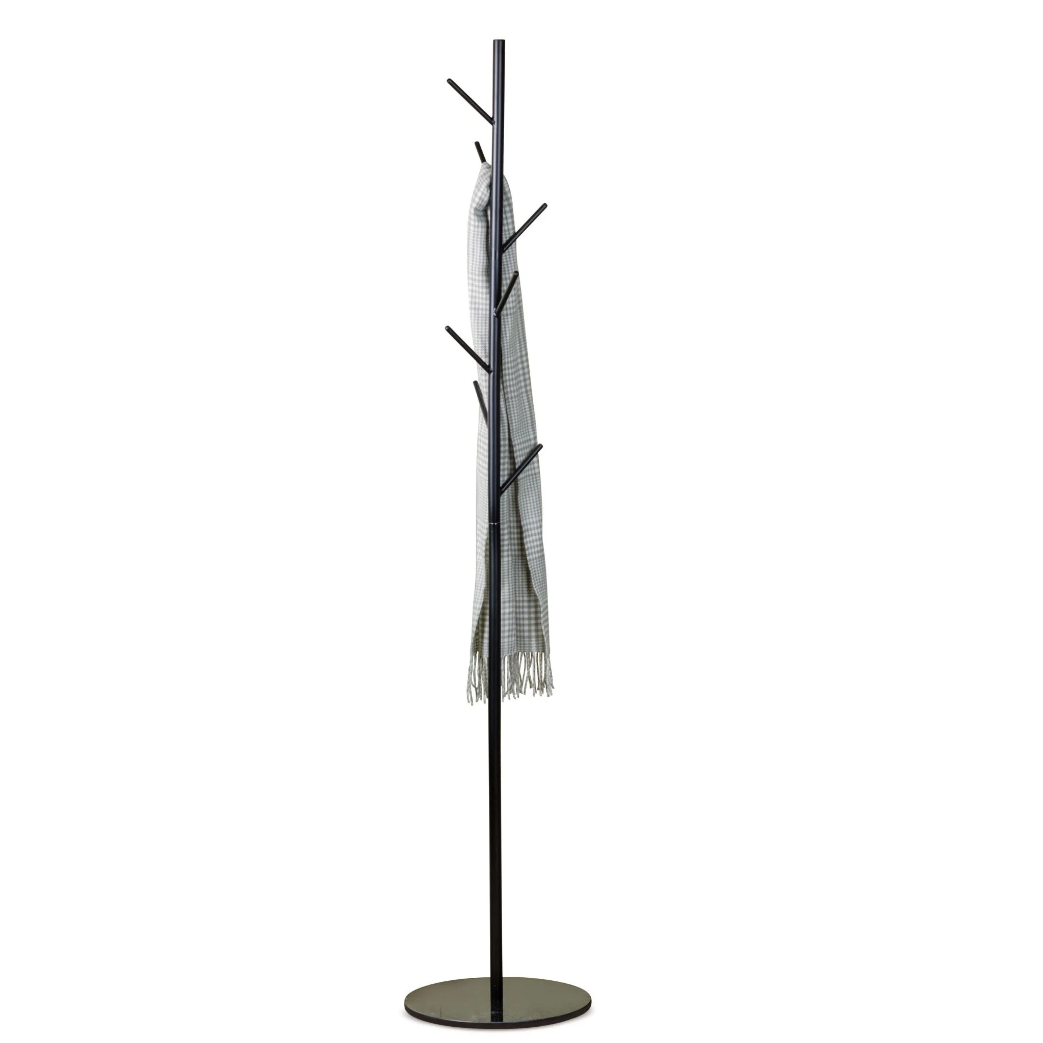 Ad Trend Appendiabiti da Terra in Ferro con Base in Marmo H170 Cm – Attaccapanni Moderno Nero