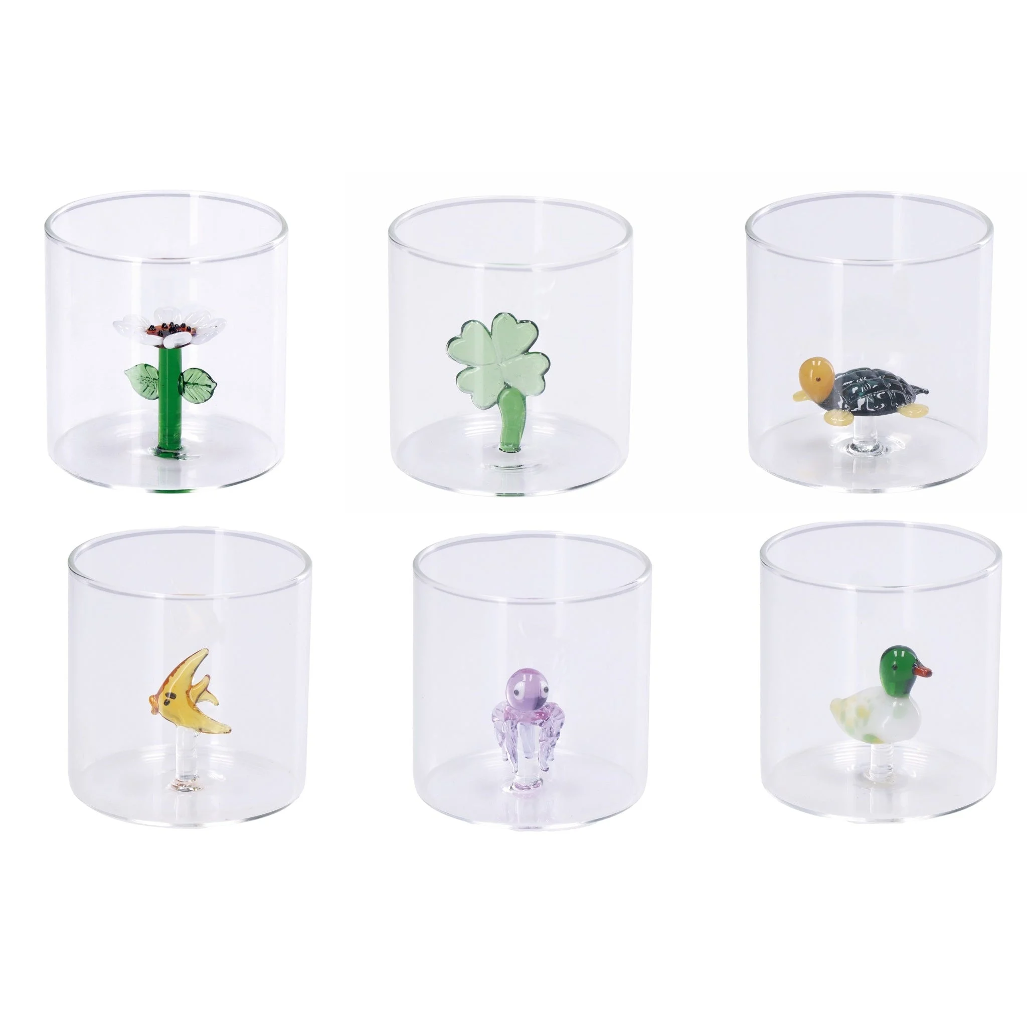 Ad Trend Bicchiere Vetro Borosilicato Ass. 36 Cl Decoro Misto 1 Pz