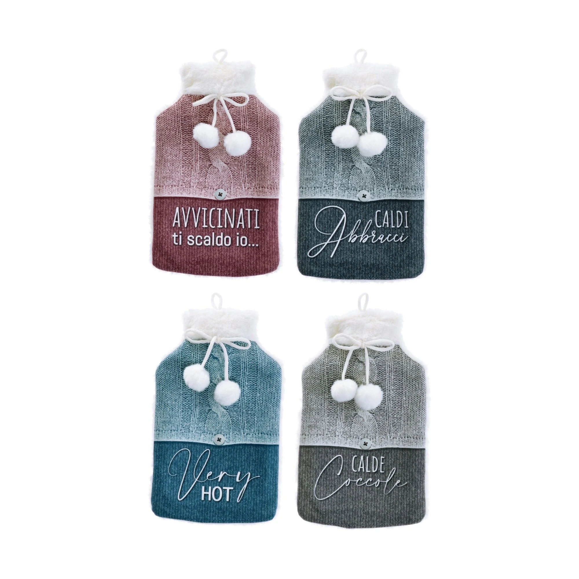 Ad Trend Borsa Acqua Calda 2 Lt con Copertura Morbida Decorata Ass. Multicolor 1 Pz
