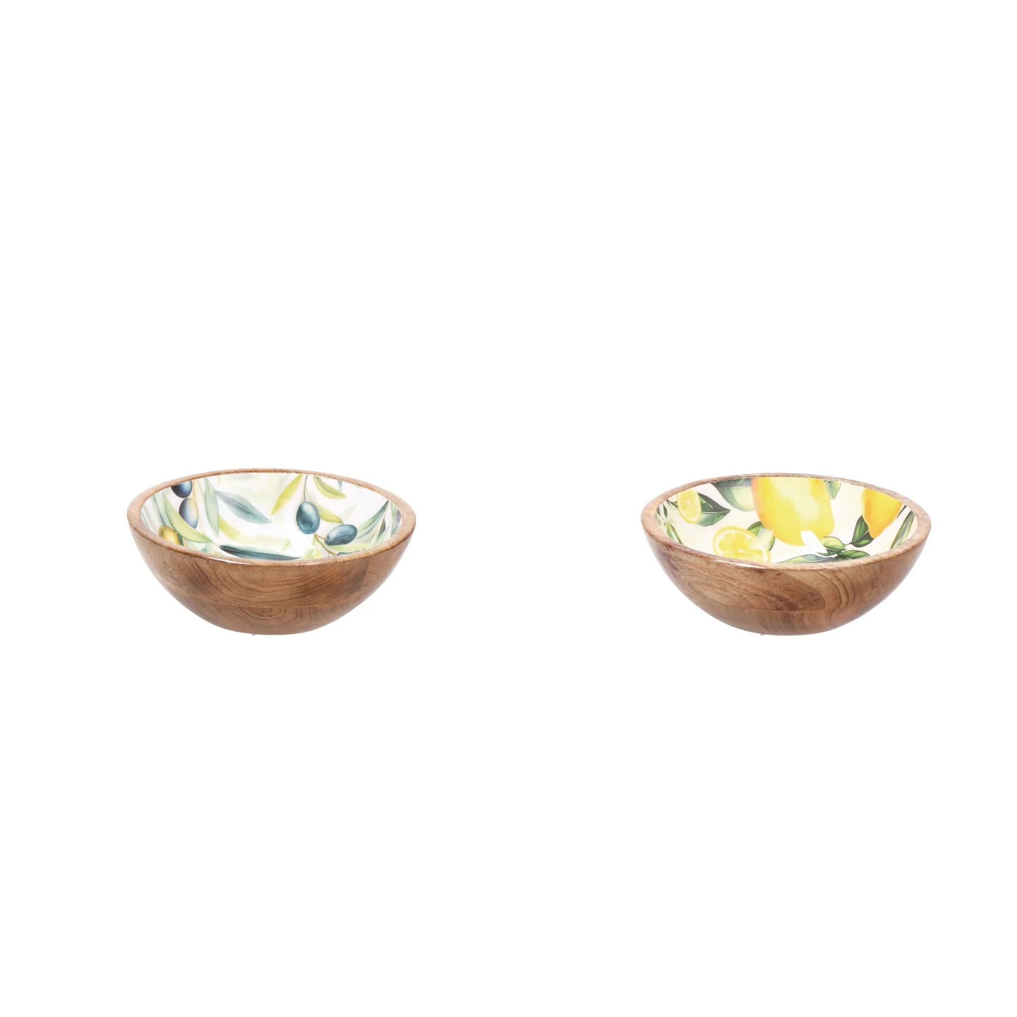 Ad Trend Ciotola in Legno “Yari” D 20 Cm H 7 Cm 2 Ass.– Insalatiera Naturale Design Moderno 1 Pz