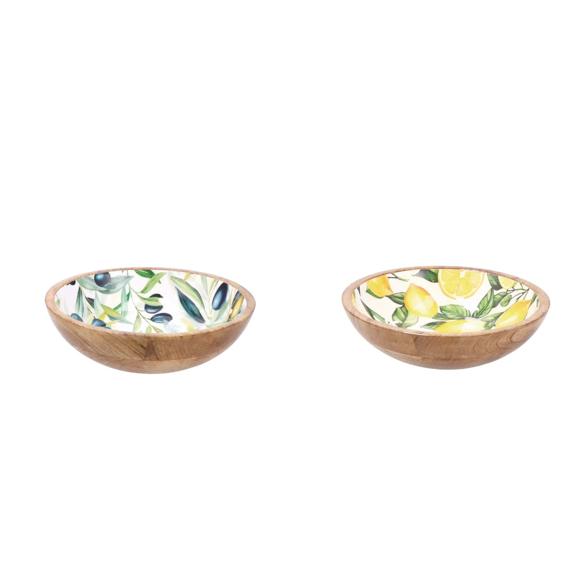 Ad Trend Ciotola in Legno “Yari” D 25 Cm H 7 Cm Ass. – Insalatiera Naturale Design Moderno 1 Pz