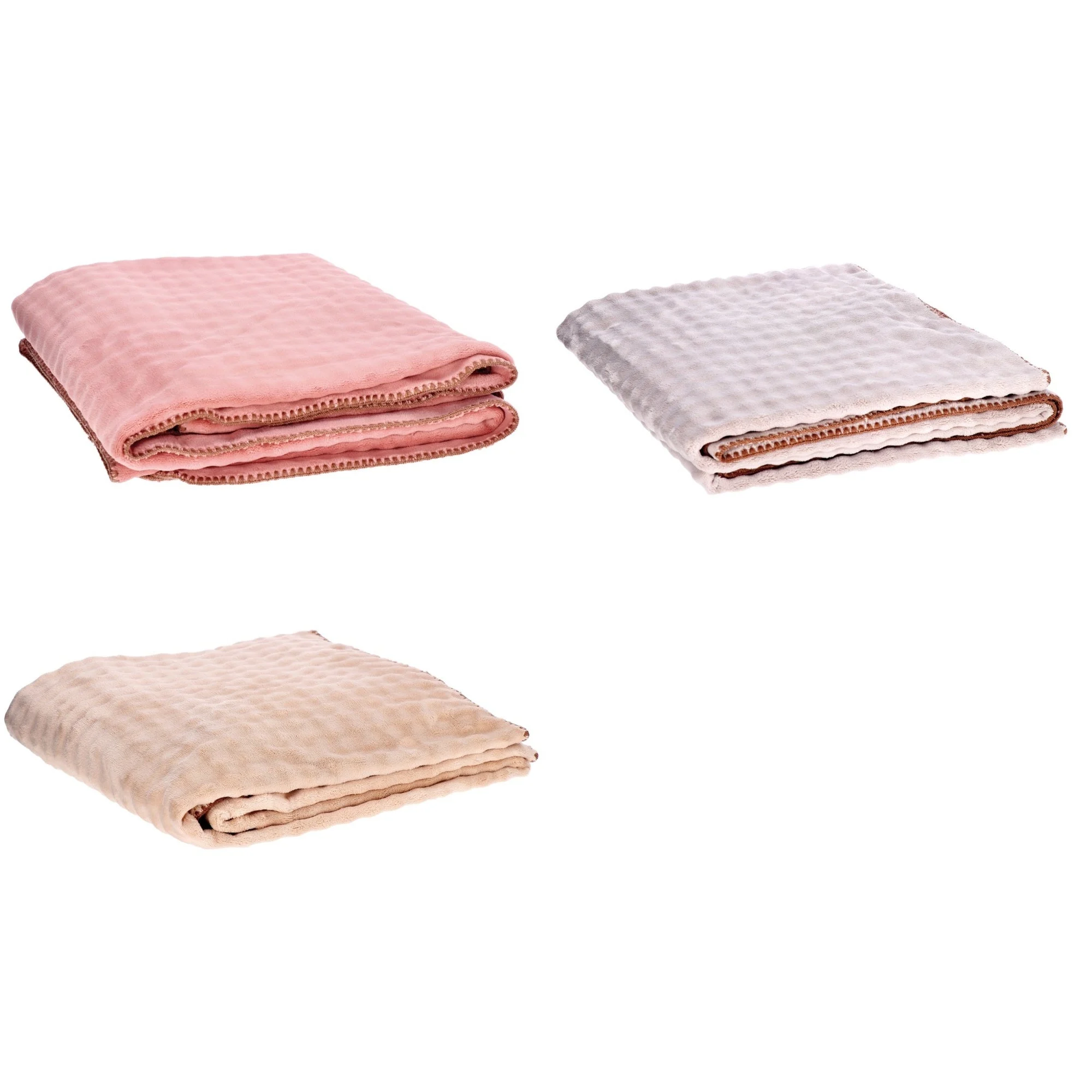 Ad Trend Coperta Plaid in Flanella Doppio Strato 130 x 160 cm Colori Assortiti 1 Pz