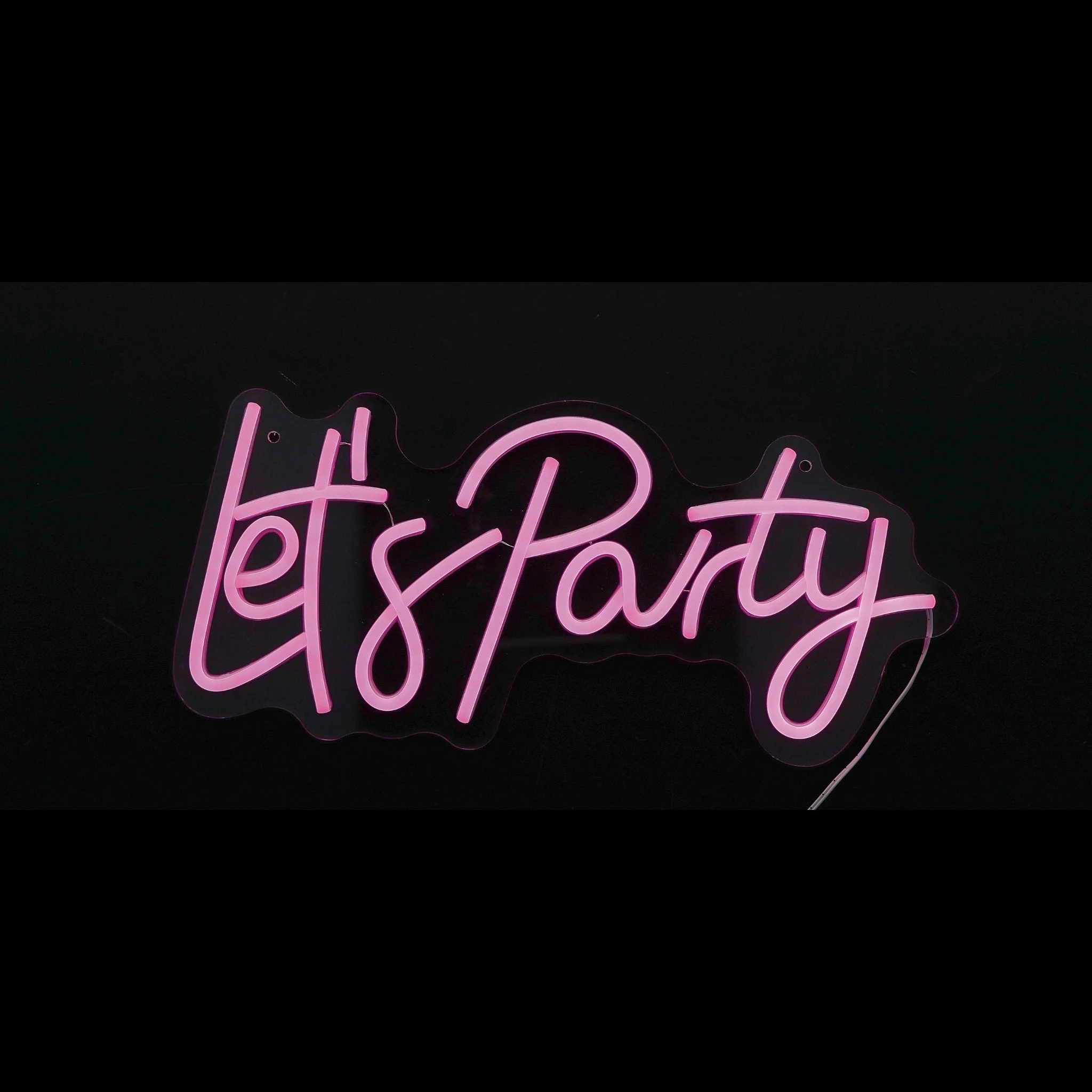Ad Trend Insegna Neon LED "Let's Party" 18 x 40 Cm Decorazione Luminosa da Parete