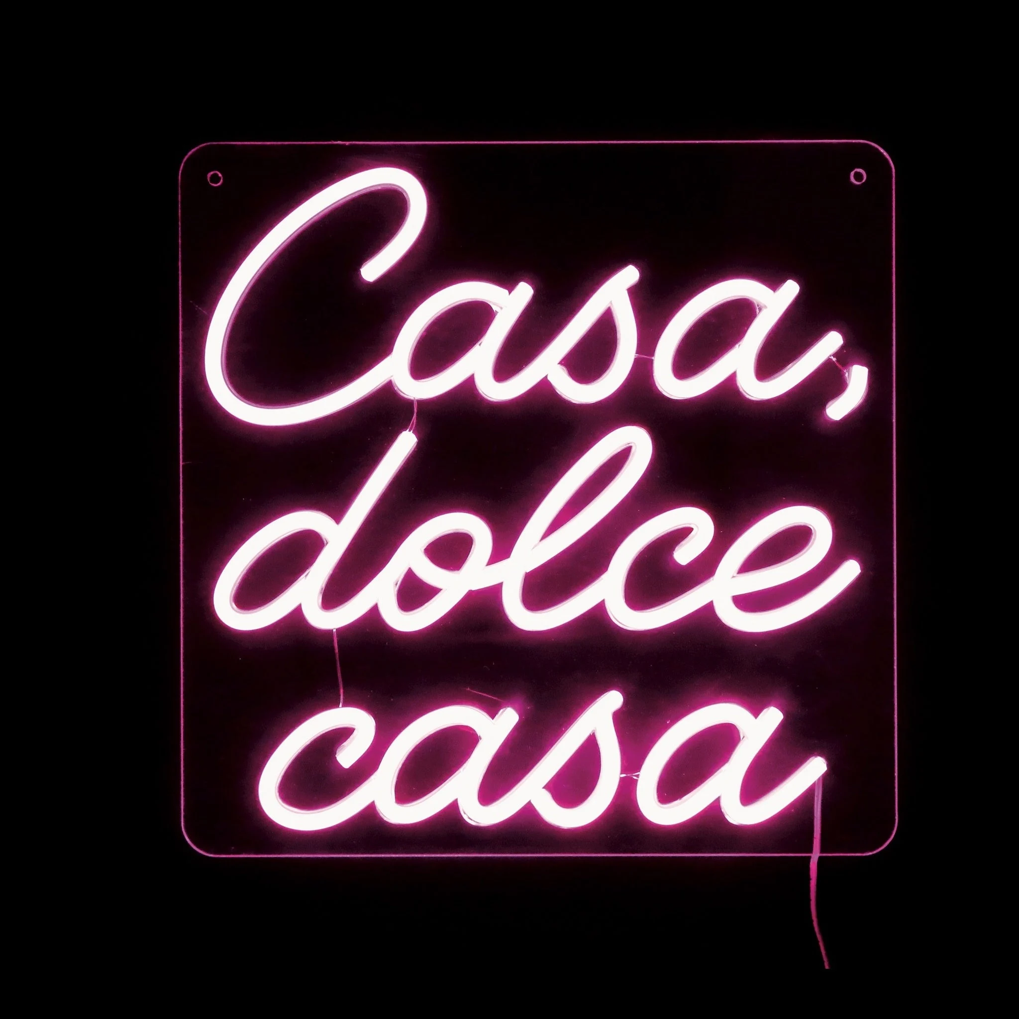 Ad Trend Insegna Neon LED "M. Dolce Casa" 30 x 30 Cm Decorazione Luminosa da Parete